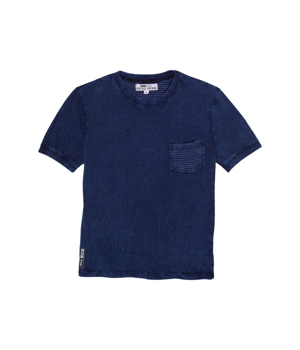 Vintage Havana Baby Boys Stripe Shorts (Toddler) Dark Wash 2T (Toddler)
