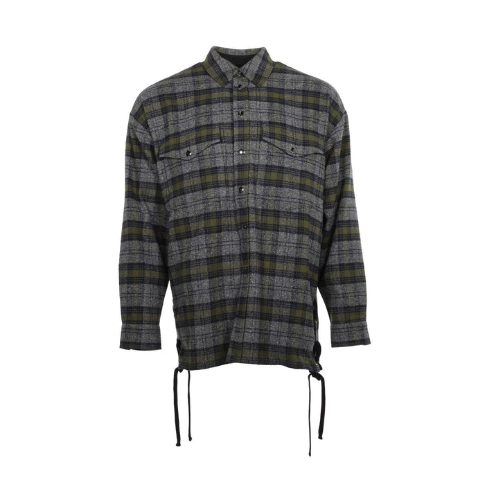 Faith Connexion Laced Tweed Oversize Shirt Heather Grey MD