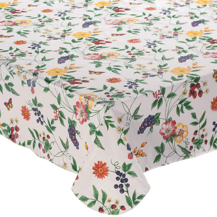 Lintex Enchanted Garden Flannel Backed Vinyl Tablecloth