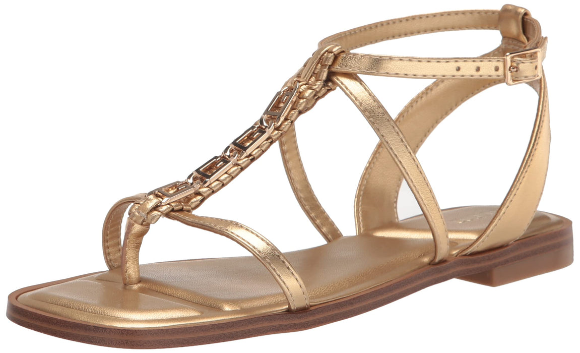 GUESS Women's Raima Sandals, Gold 710, 7.5