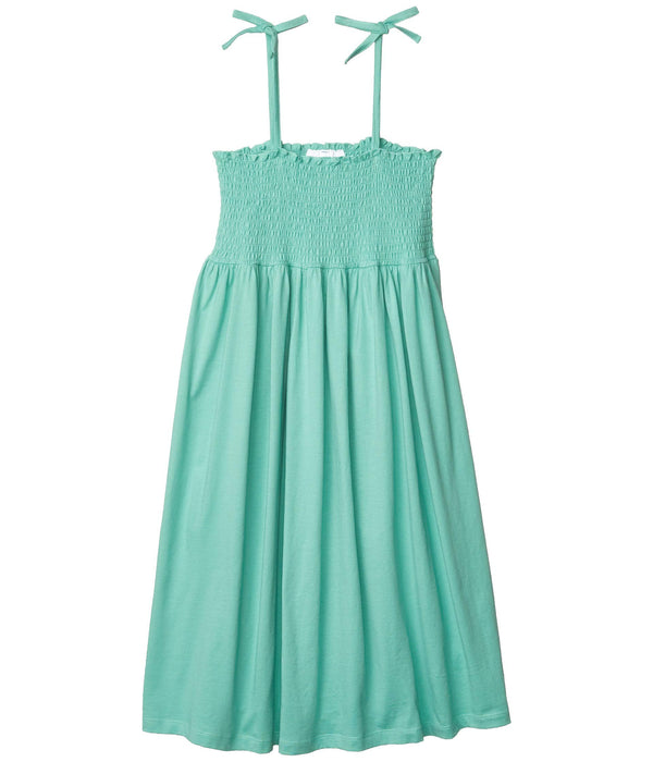 4kids Kids Girls Smocked Dress Green MD Big Kid
