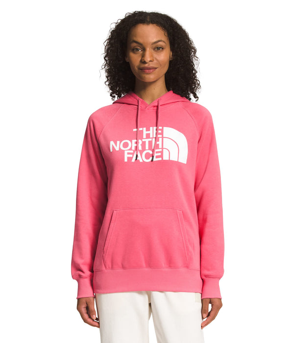 THE NORTH FACE Women's Half Dome Pullover Hoodie Sweatshirt (Standard and Plus Sizes), Cosmo Pink/TNF White, Small