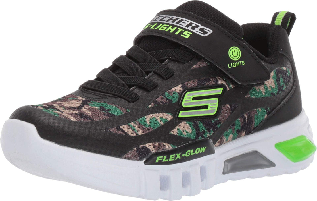 Skechers Kids boys S Lights: Flex-Glow , Camo , 1 Medium US Little Kid