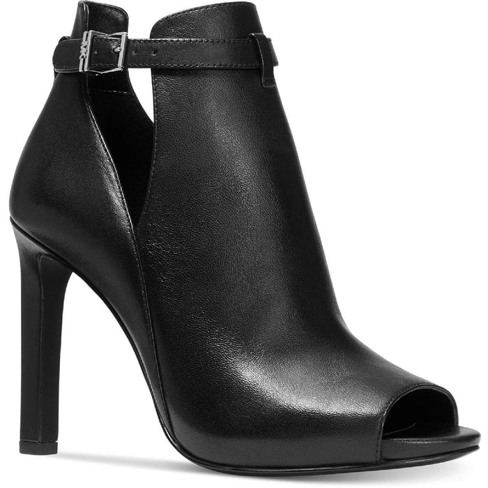 Michael Kors Lawson Womens Leather Peep Toe Ankle Wrap Booties