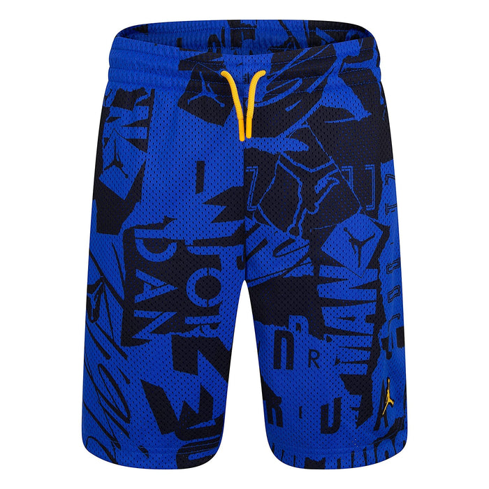 Jordan Boys Printed Mesh Shorts (Little Kids/Big Kids) Racer Blue 4 Little Kid
