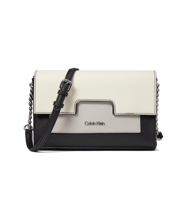 Calvin Klein Finley Tailored Crossbody Black/Dove/White One Size