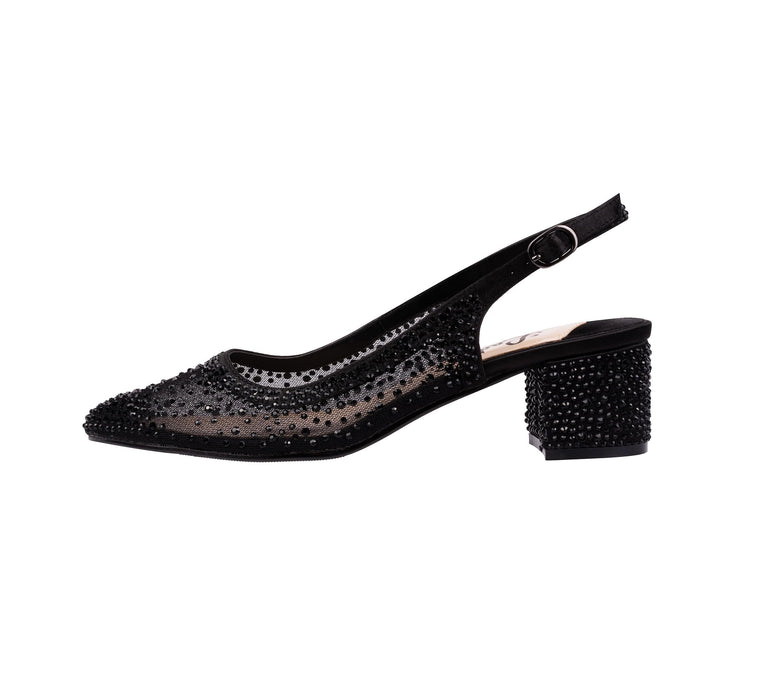Ninety Union Lady Couture Demi Rhinestone Mesh Slingback