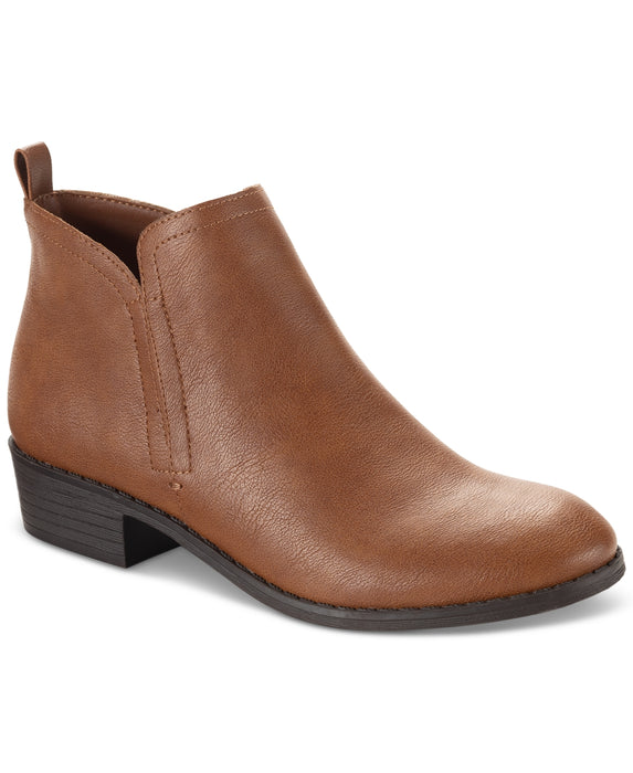 Sun + Stone Womens' Cadee Faux Leather Zipper Ankle Boots