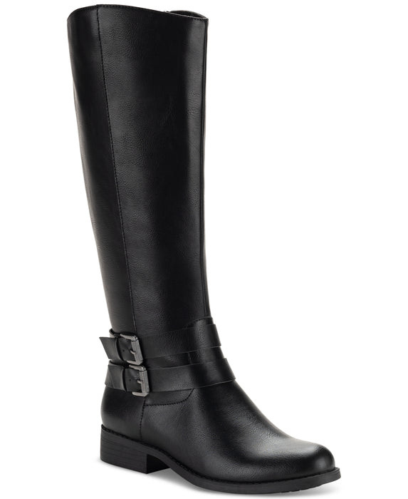 Style & Co. Womens' Maliaa Buckled Zipper Knee-High Boots