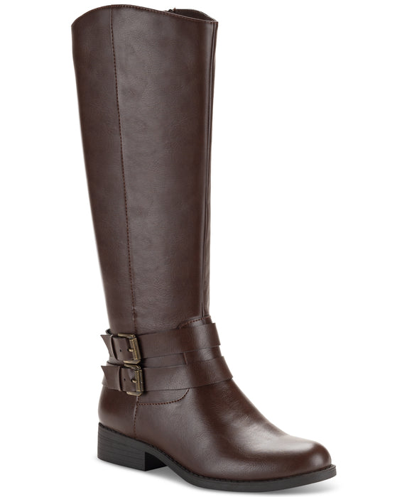 Style & Co. Womens' Maliaa Buckled Zipper Knee-High Boots