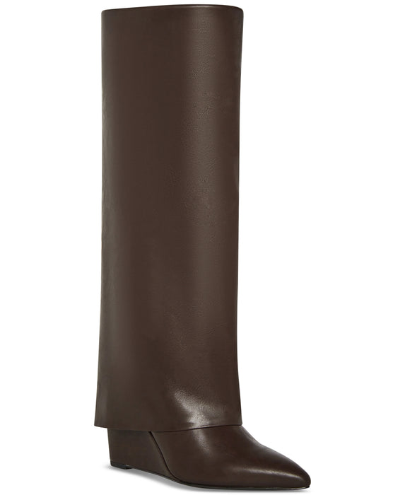 Madden Girl Women's Evander Faux Leather Knee High Boots