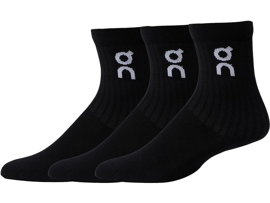 On Unisex Logo Socks,Black Large