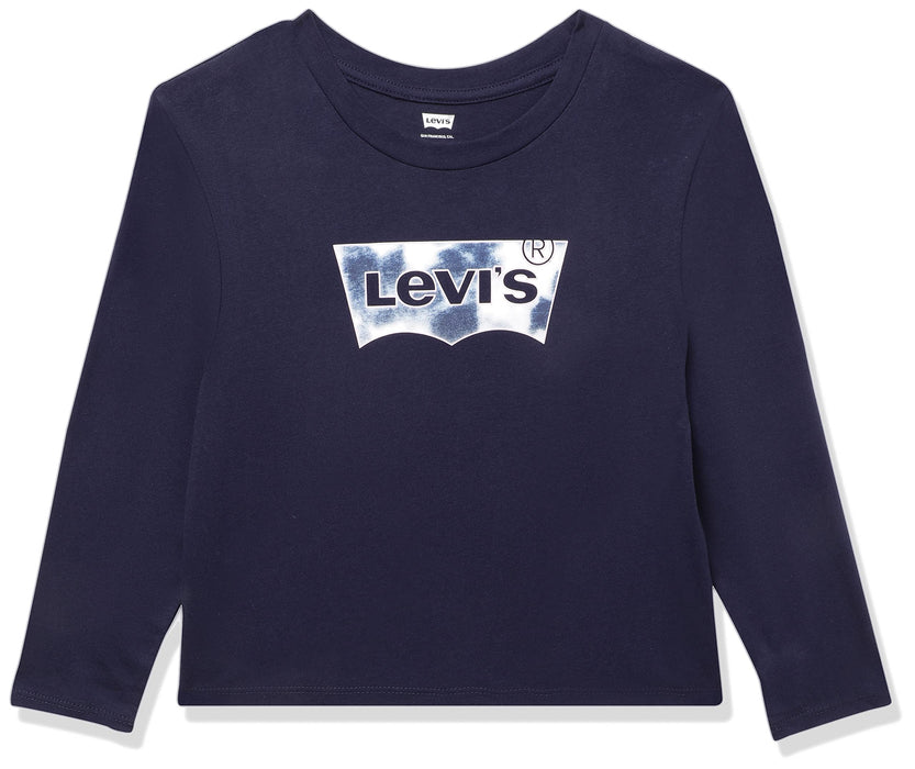 Levis Girls Cropped Long Sleeve Tee Shirt (Little Kids) Peacoat 6X Little Kid