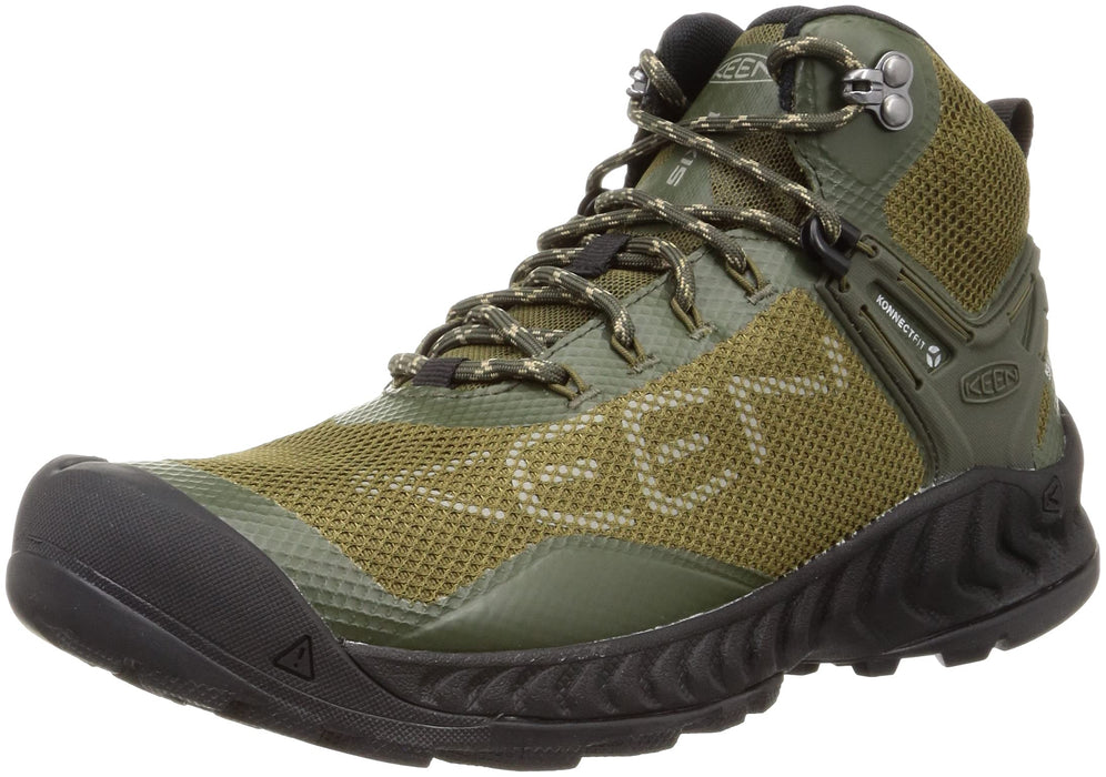 KEEN Men's NXIS Evo Mid Height Waterproof Hiking Boots, Forest Night/Dark Olive, 11.5