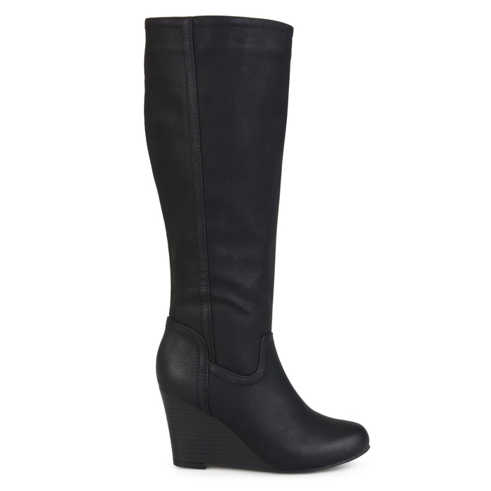 Journee Langly Womens' Round Toe Wedge Boots