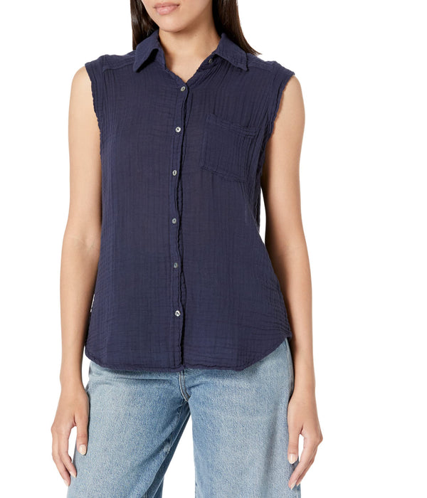 Michael Stars Monique Button-Down Tank Admiral MD (US 6-8)