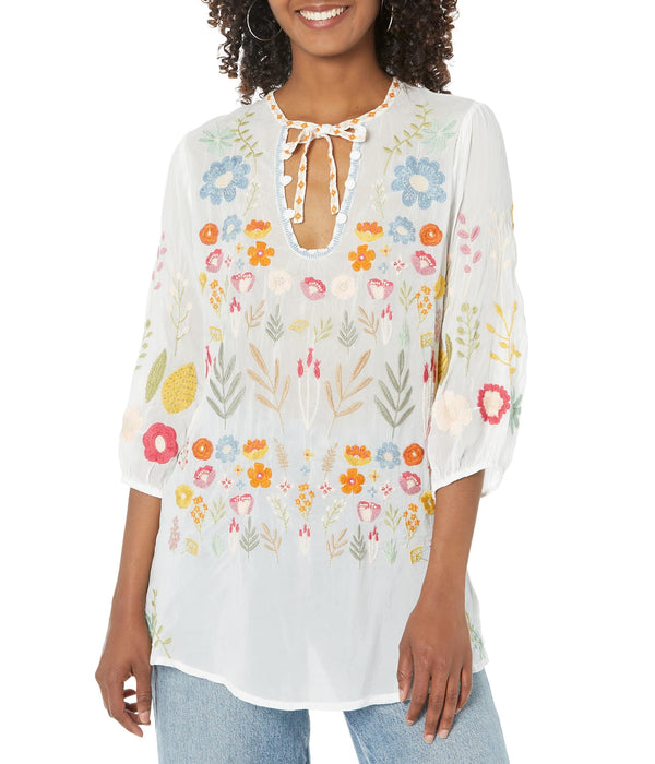 Johnny Was Mikah Tunic White MD