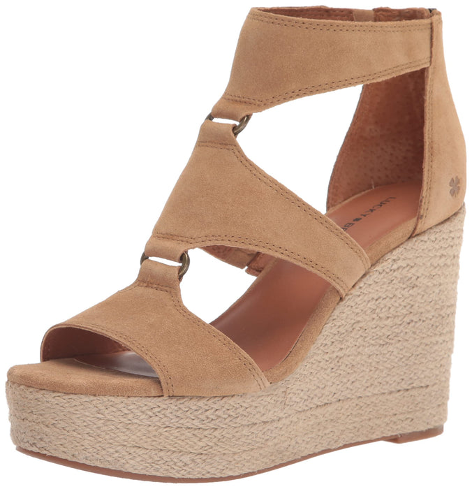 Lucky Brand Women's Rillyon Wedge Sandals, Distressed, 9