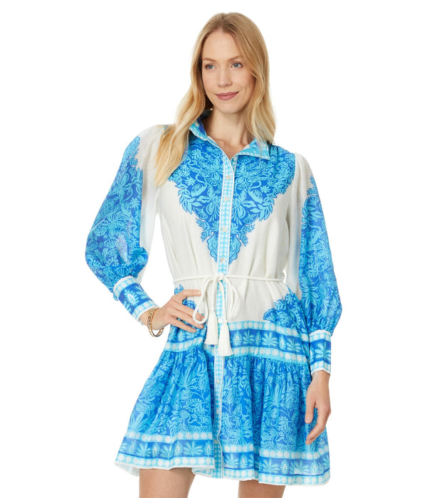Lilly Pulitzer Womens Drena Woven Dress Breezy Aqua 8