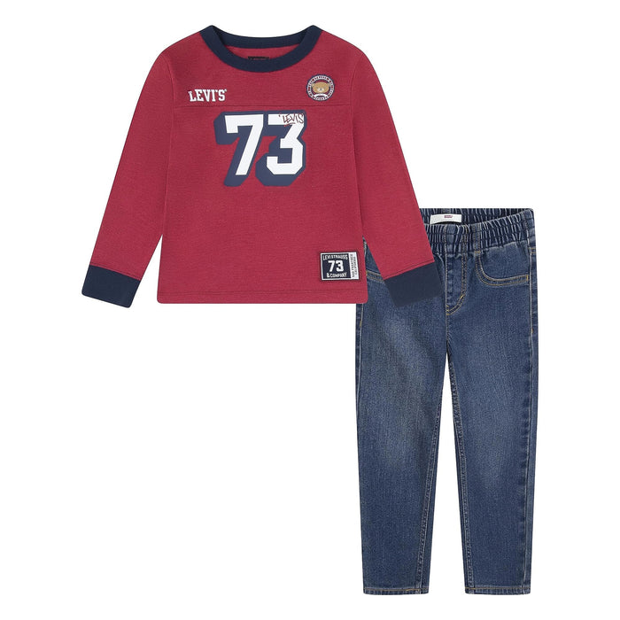 Levis Boys Ringer Tee and Denim Set Little Kid 4