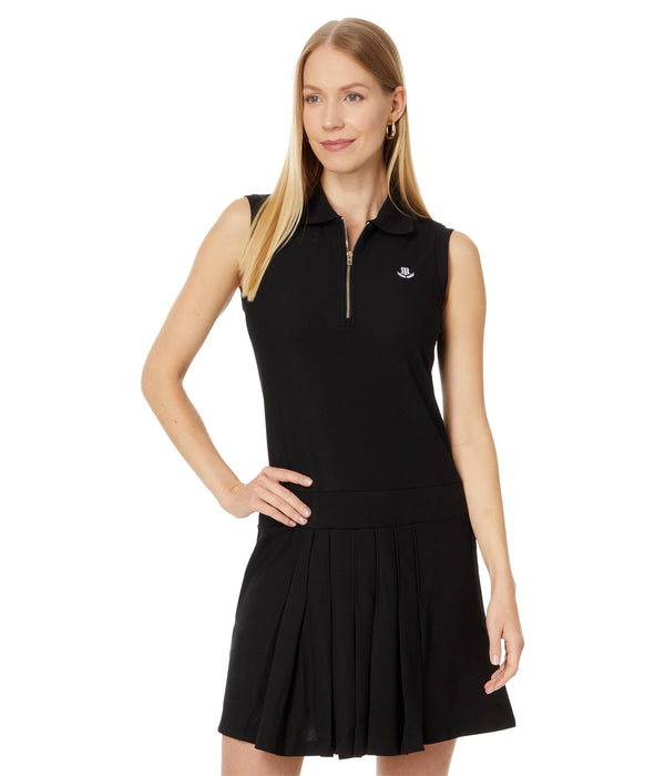 Tommy Hilfiger Womens Solid Tennis Dress Black Large,