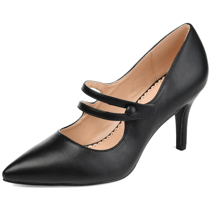 Journee Womens' Sidney Pointed Toe Mid Heel Pumps