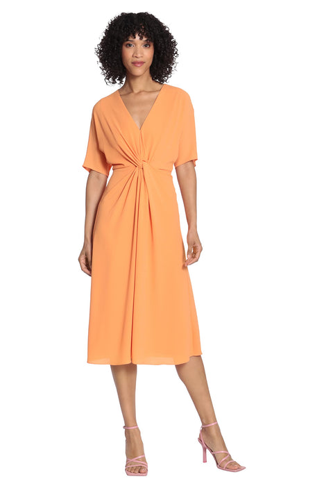 Maggy London Twist Detail Midi Muskmelon 10
