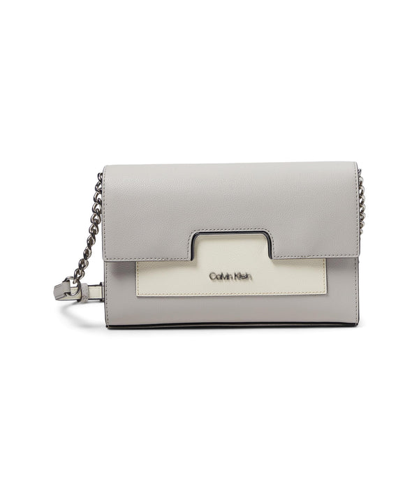 Calvin Klein Finley Saffiano Crossbody Dove/White One Size