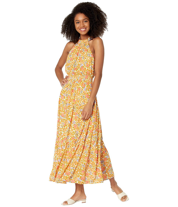 Lost + Wander Cali Dreaming Maxi Dress Red/Purple Floral LG