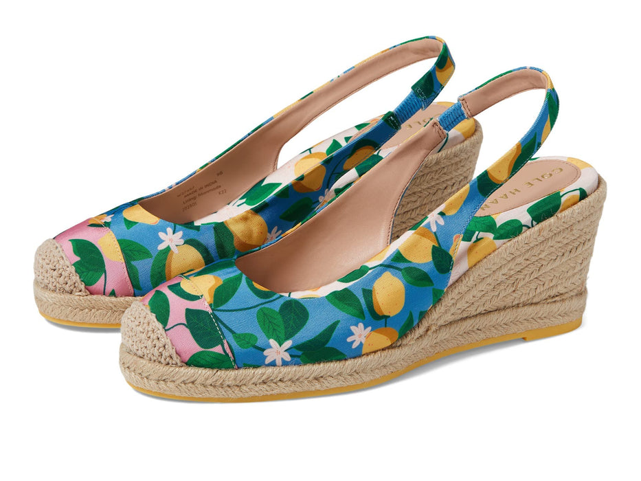 Cole Haan Womens Cloudfeel Espadrille Wedge Slingback 80 mm