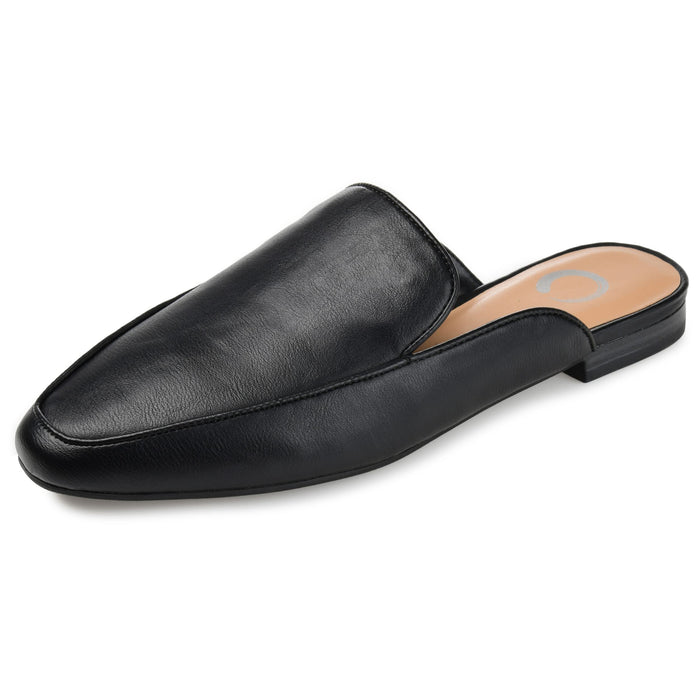 Journee Collection Womens' Akza Slip On Square Toe Mules Flats