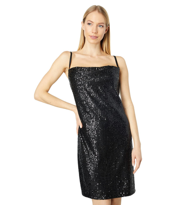 MARINA Spaghetti Strap Sequin Black 6