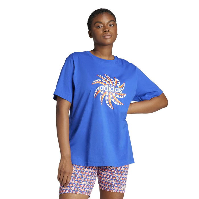 adidas Farm Graphic T-Shirt Bold Blue XS