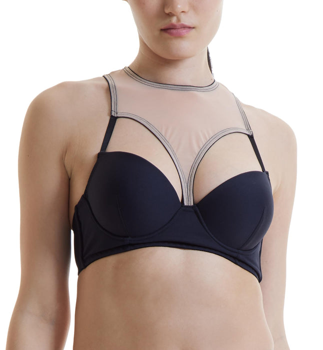 Hanky Panky Tease Cutout Bra Nude/Black XS