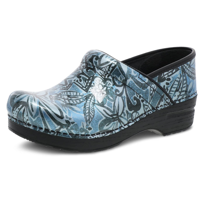 Dansko Women's Professional Denim Floral Patent Clog 9.5-10 M US