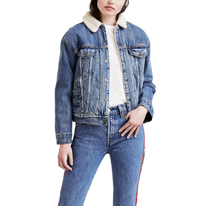 Levis Premium Ex-Boyfriend Sherpa Trucker Addicted To Love XS