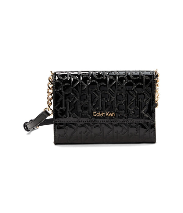 Calvin Klein Key Item Signature Crossbody Black/Gold One Size