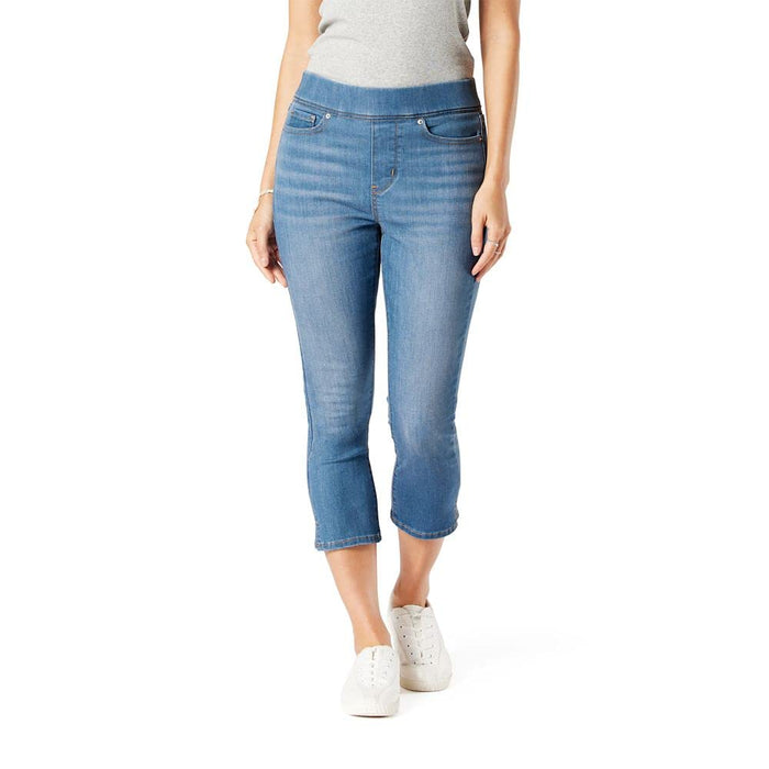 Signature by Levi Strauss Womens Shaping Pull On Capris Medium Indigo 8