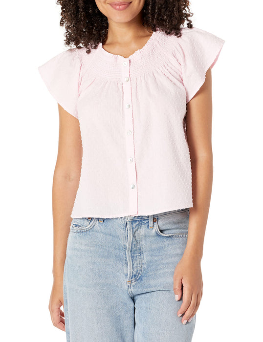 BB Dakota by Steve Madden womens Fairy Dust Top Shirt, Pink Tulle, Medium US