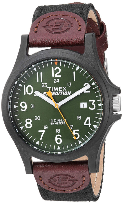 Timex Expedition Acadia Date 40mm Fabric Strap Watch Black One Size