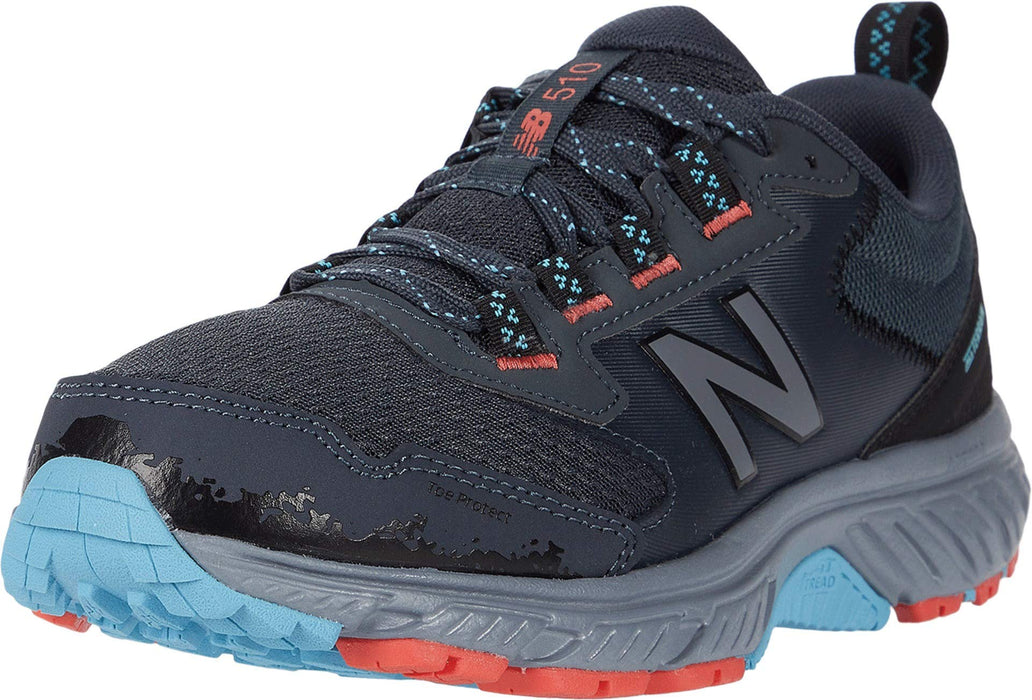 New Balance Women's 510 V5 Trail Running Shoe, Gunmetal/Wax Blue/Wax Blue, 6