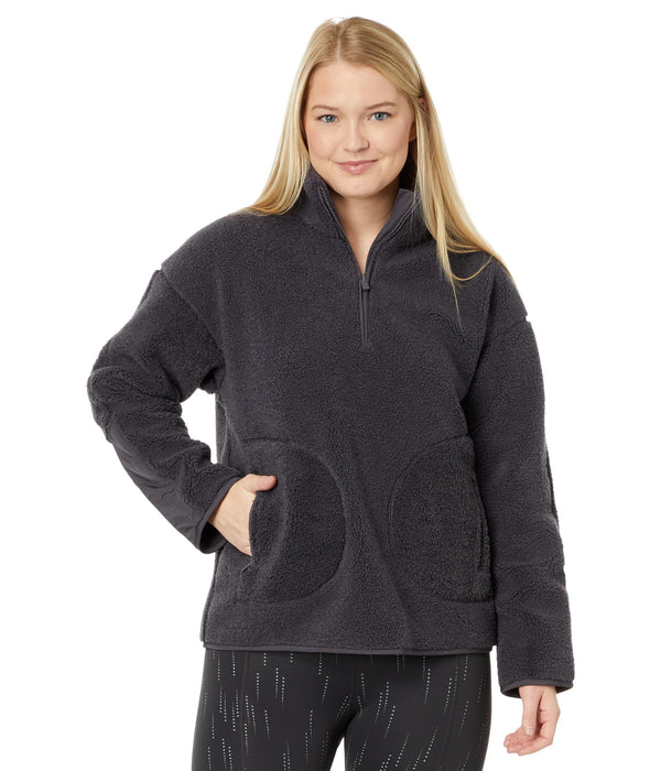 Sweaty Betty Plush Textured Half Zip Urban Grey SM
