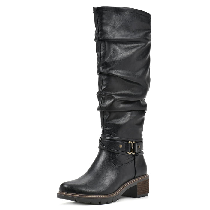 White Mountain Womens Crammers Knee High Boots