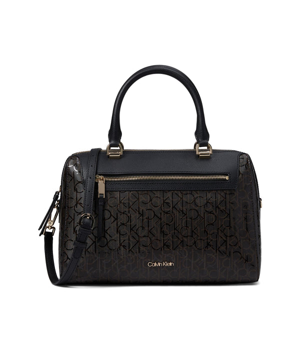 Calvin Klein Opal Satchel Brown/Khaki/Black One Size
