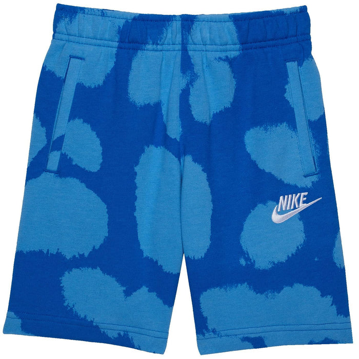 Nike Boys Dot Dye French Terry Shorts Royal Little Kid 6