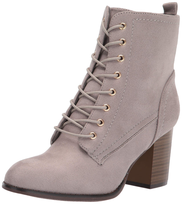 Journee Collection Women's Baylor Lace Up Stacked Heel Booties