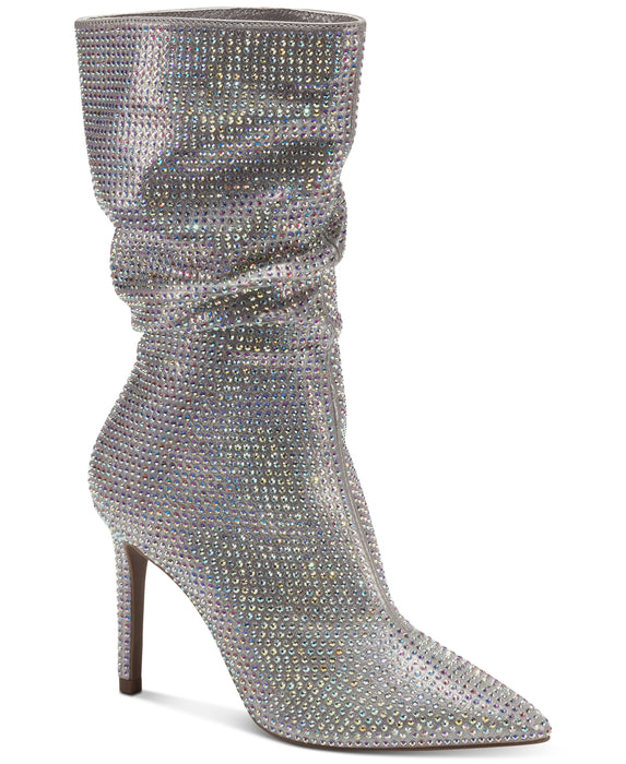 Thalia Sodi Womens Raquell Pointed Toe Rhinestones Mid-Calf Boots