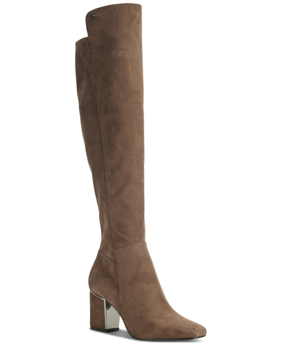 Dkny Cilli Pointed-Toe Over-the-Knee Dress Boots - Mushroom