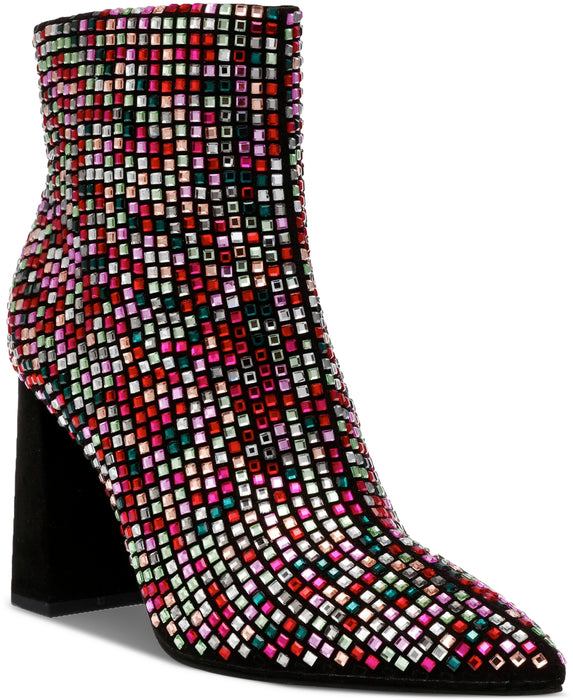 Wild Pair Womens' Ingridd Pointed Toe Bling Dress Booties