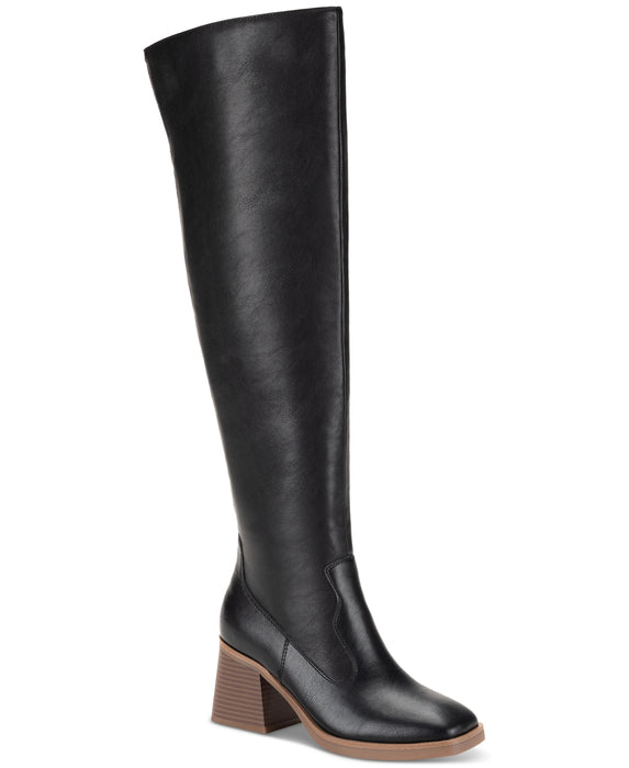 Sun + Stone Women's Vivvii Over-the-Knee Dress Boots, Black, 5.5